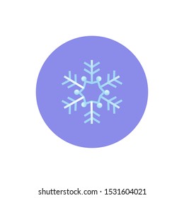 Snowflake in a circle vector illustration.