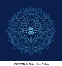 snowflake, circular ornament, mandala, decorative element