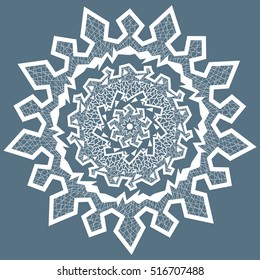 snowflake with a circular pattern