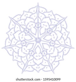 Snowflake. Clipart. Frosty pattern on a transparent background. Vector illustration
