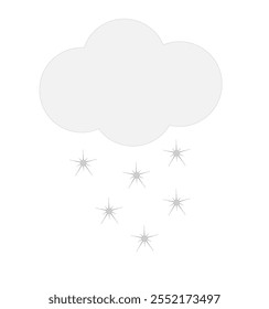 snowflake cloud on a white background, 