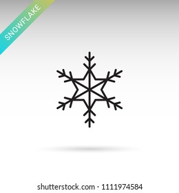 Snowflake. Cold winter. Weather modern thin line icon set. Isolated on white.