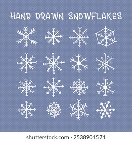 Snowflake collection. Snowflakes vector icons set