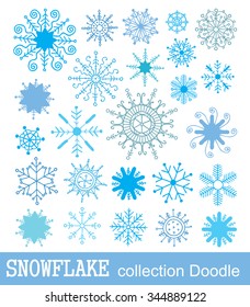 Snowflake collection. vector illustration.