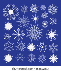 Snowflake collection. vector illustration.