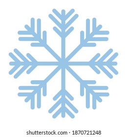 snowflake of color blue with white background vector illustration design