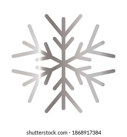 snowflake of color light gray over white background vector illustration design