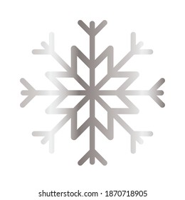 Schneeflocke auf hellgrauem Hintergrund, Vektorgrafik-Design