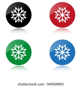 Snowflake - color vector icon