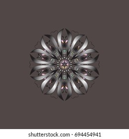Snowflake colorful pattern. Snowflakes pattern. Vector illustration. 