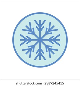farbiges Schneeflocken-Symbol, Vektorgrafik 