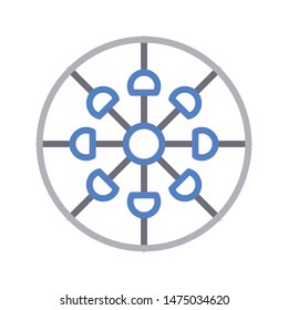 snowflake colour line vector icon