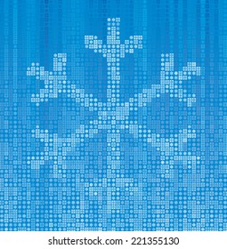 Snowflake composed of snowflakes. Eps8. CMYK. Organized by layers. Gradients free.