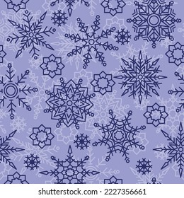 Schneeflocke, kühler Winterschnee, nahtloser Hintergrund