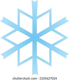 Snowflake crystal icon (blue gradation)