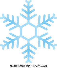 Snowflake crystal icon (blue gradation)