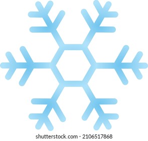 Snowflake crystal icon (blue gradation)