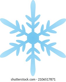Snowflake crystal icon (blue gradation)