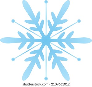 Icono de cristal de copo de nieve (gradación azul)