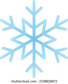 Snowflake crystal icon (blue gradation)