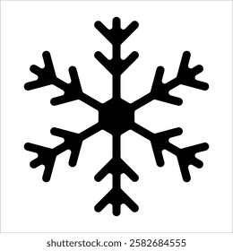 Snowflake Crystal Icon Element For Design
