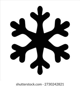 snowflake crystal silhouette vector icon set, black color and white background