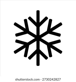 snowflake crystal silhouette vector icon set, black color and white background