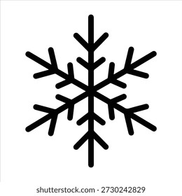 snowflake crystal silhouette vector icon set, black color and white background