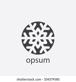 snowflake cut identity template icon design element