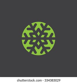snowflake cut identity template icon design element