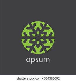 snowflake cut identity template icon design element