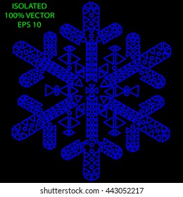 Snowflake dark blue