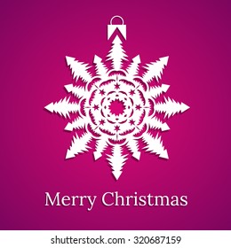 Snowflake decoration Christmas card