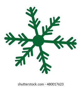 snowflake decoration christmas icon vector illustration design