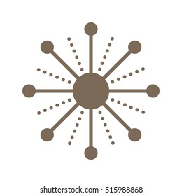 snowflake decoration christmas icon vector illustration design