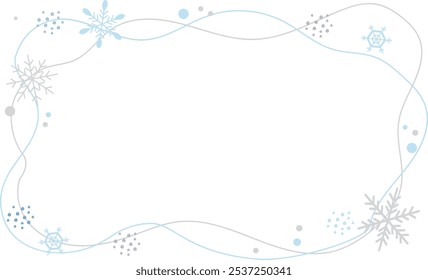 
Snowflake decoration frame background material