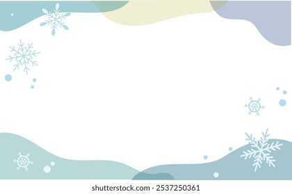 
Snowflake decoration frame background material
