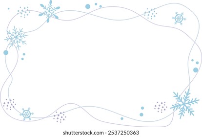 
Snowflake decoration frame background material