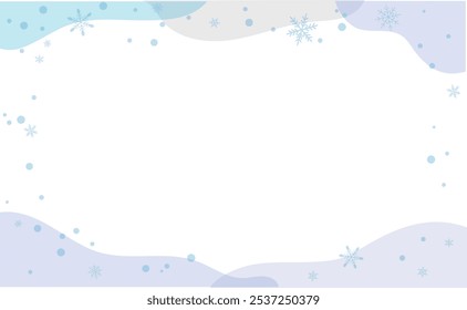 
Snowflake decoration frame background material