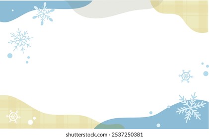 
Snowflake decoration frame background material