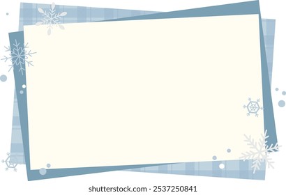 
Snowflake decoration frame background material