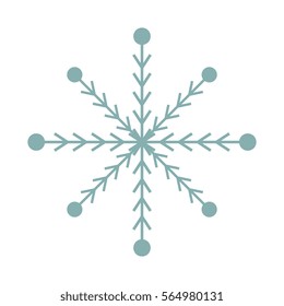 snowflake decoration isolated icon