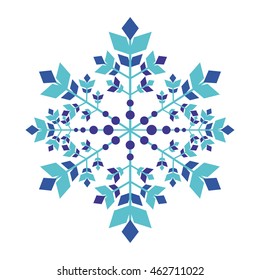 snowflake decoration isolated icon vector illustration icon