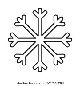 snowflake decoration merry christmas vector illustration line style