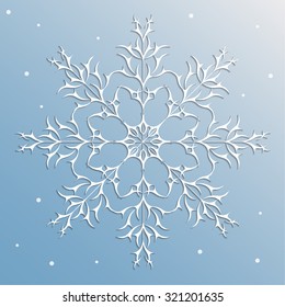 Snowflake decorative element to create different design projects.