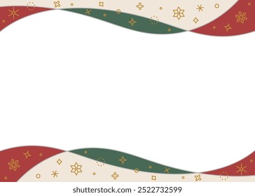Snowflake decorative frame, winter image design, Christmas colors