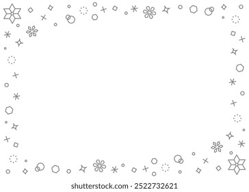 Snowflake decorative frame, winter image design