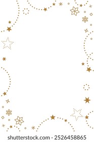 Snowflake decorative frame, winter image design, vertical background