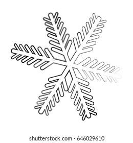 snowflake decorative isolated icon