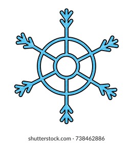 snowflake decorative isolated icon